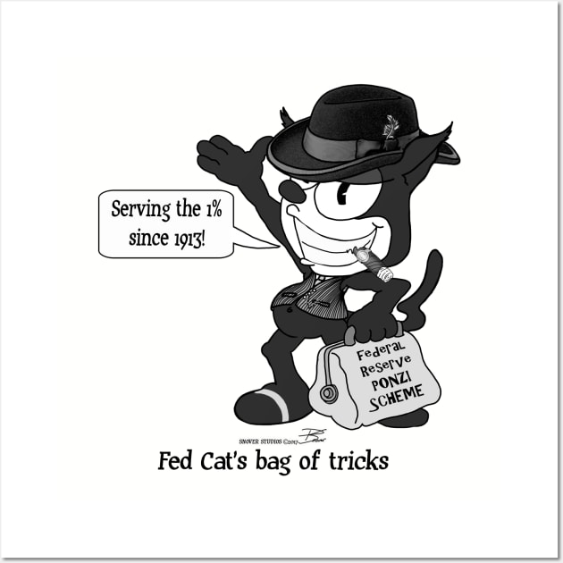 FED THE CAT'S bag of tricks Wall Art by Paul Snover (The MAD Cartoonist)